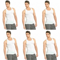 White A Shirt Wife Beater Tank Top Egyptian Ribbed Cotton 6 pr. S-M-L-XL-2X-3X