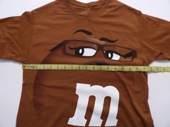 Adult Unisex Brown Small M&M’s Face T-Shirt