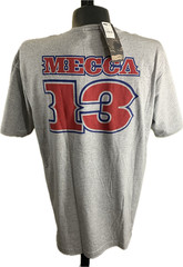 Mecca USA Vintage Y2K Hip Hop Varsity Script Graphic Tee Gray Size L NWT