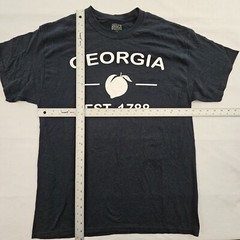 Georgia Peach Est 1788 Brisco Brands Black Short Sleeve Cotton T-Shirt Men’s L