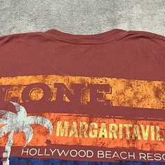 Margaritaville T Shirt Mens L Red Lone Palm Hollywood Beach Resort Tee