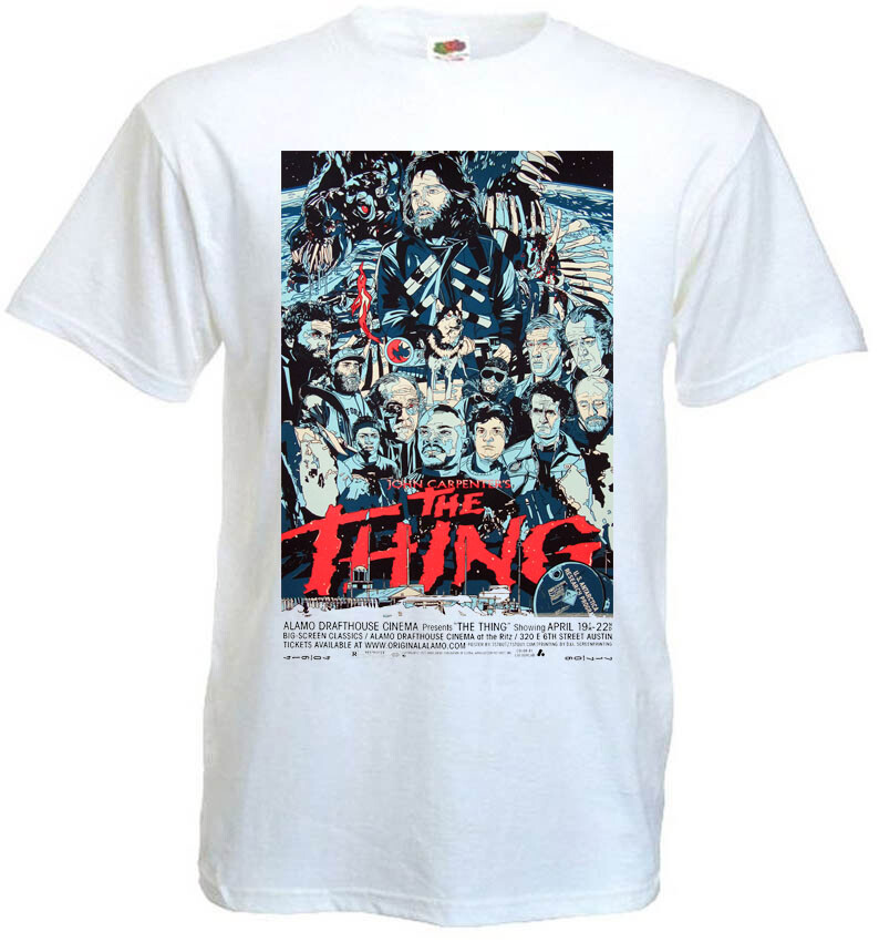 The Thing v83 T-shirt white movie poster horror John Carpenter all sizes S-5XL