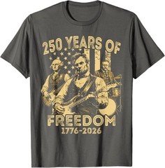 Abraham Lincoln Playing Guitar 4th July 250th Anniversary T-Shirt