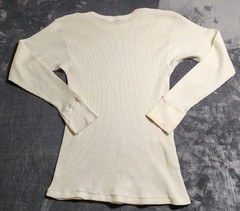 Vintage Handtex Shirt Mens Large White Long Underwear Waffle Knit