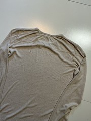 Ever Brand Made In USA Ribbed Natural Thermal Crewneck Long Sleeve Shirt Sz. M