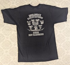 Y2K VTG USA Made Harley Davdison Mens L Blk T-Shirt Flames Heavy Biker Grunge