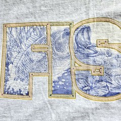 Embroidered FISH Graphic Tee New World Graphics Outdoor Fishing Sportsman Sz L