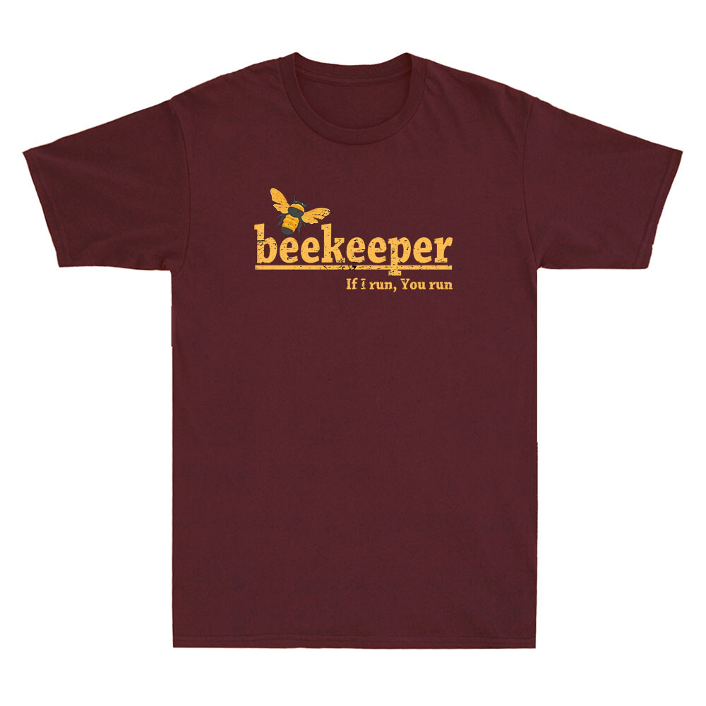 Beekeeper If I Run, You Run Shirt Funny Bee Hive Honey Lover Gift Men’s T-shirt