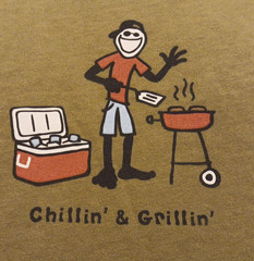 Men’s XL Life Is Good Vintage Chillin’ & Grillin’ Graphic T Shirt