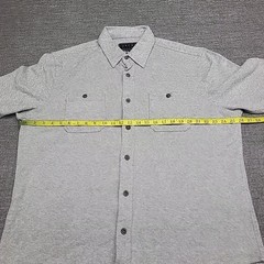 Jachs Mens Shirt X-Large Size Light Gray Button Front Long Sleeves Top