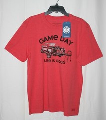 Life is Good Game Day T-shirt Mens Sz M Truck Dog BBQ Red Black ~ NWT