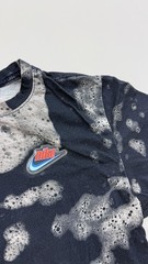 Nike Shirt Mens Small Black Gray Bleach Wash Bubble Allover Print Graphic Tee