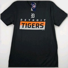 MLB Detroit Tigers Shirt Mens Large Black Baseball Outdoor Sports Casual NWT