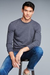 Custom Printed Men District Perfect Tri Long Sleeve Tee Gift For Him DM132 S-3XL