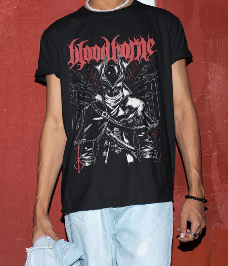 Bloodborne Video Games Shirt – Retro Gaming Manga Anime Unisex T-Shirt