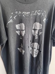Vintage 1991 Metallica Black Album Metal Tour Dates Graphic T-Shirt, Distressed