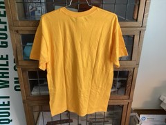 2004 Roswell New Mexico FISHING ALIEN Yellow GILDAN Graphic Funny T-shirt SZ L