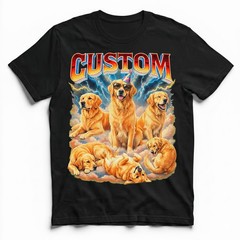 Custom Pets Portrait Party T-Shirt Personalized Cat Dog Memory Graphic Tee