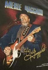Vintage 1998 Thrashed Merle Haggard Shirt Tee XL Rare Country Tour Telecaster