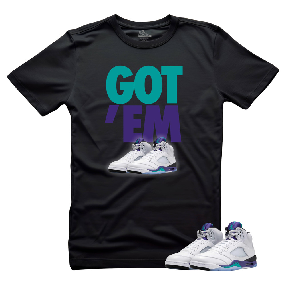 Shirt To Match Jordan 5 Grapes Shoes – GOT’EM Unisex Jordan Match Tees
