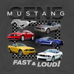 Joe Blow Ts Ford Mustang Gen 5 Fast & Loud Mens Gray T-Shirt 5th Boss 302 GT 5.0
