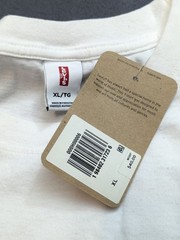 Levi’s oasis Union Jack Logo Band Shirt Mens XL White