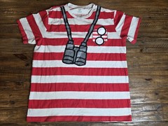 Vintage Official Where’s Waldo? Graphic Striped T-Shirt XL – 90s Novelty – MINT