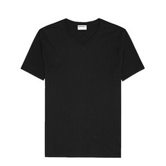 Gemrock Men 100% Cotton V Neck T Shirt Solid Black Short Sleeve Casual Tee Lot