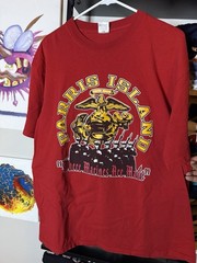 Vintage Marine Corps T Shirt Mens Size XL Red Semper Fidelis Military USA