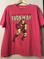 Marvel Comics Iron Man XL Classic Superhero Retro Style Red T-Shirt  ( MA – 4)