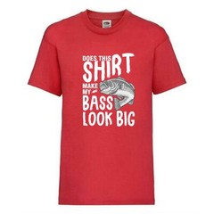 Fishing Bass Look Big Funny Humour Novelty T Shirt Various Colours And Sizes