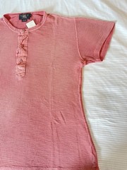Ralph Lauren RRL Mens Knit Cotton Henley Shirt, Coral Toned, M