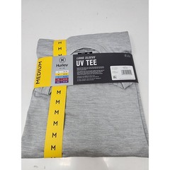 Hurley Mens UV Tee Long Sleeve Shirt Gray Poly Blend Athletic Relaxed Size M