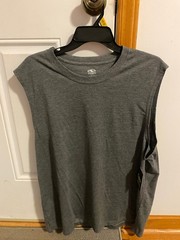 BRAND NEW MEN’S SIZE LARGE ATHLETIC WORKS AQUA JASPER HEATHER MUSCLE TANK TOP