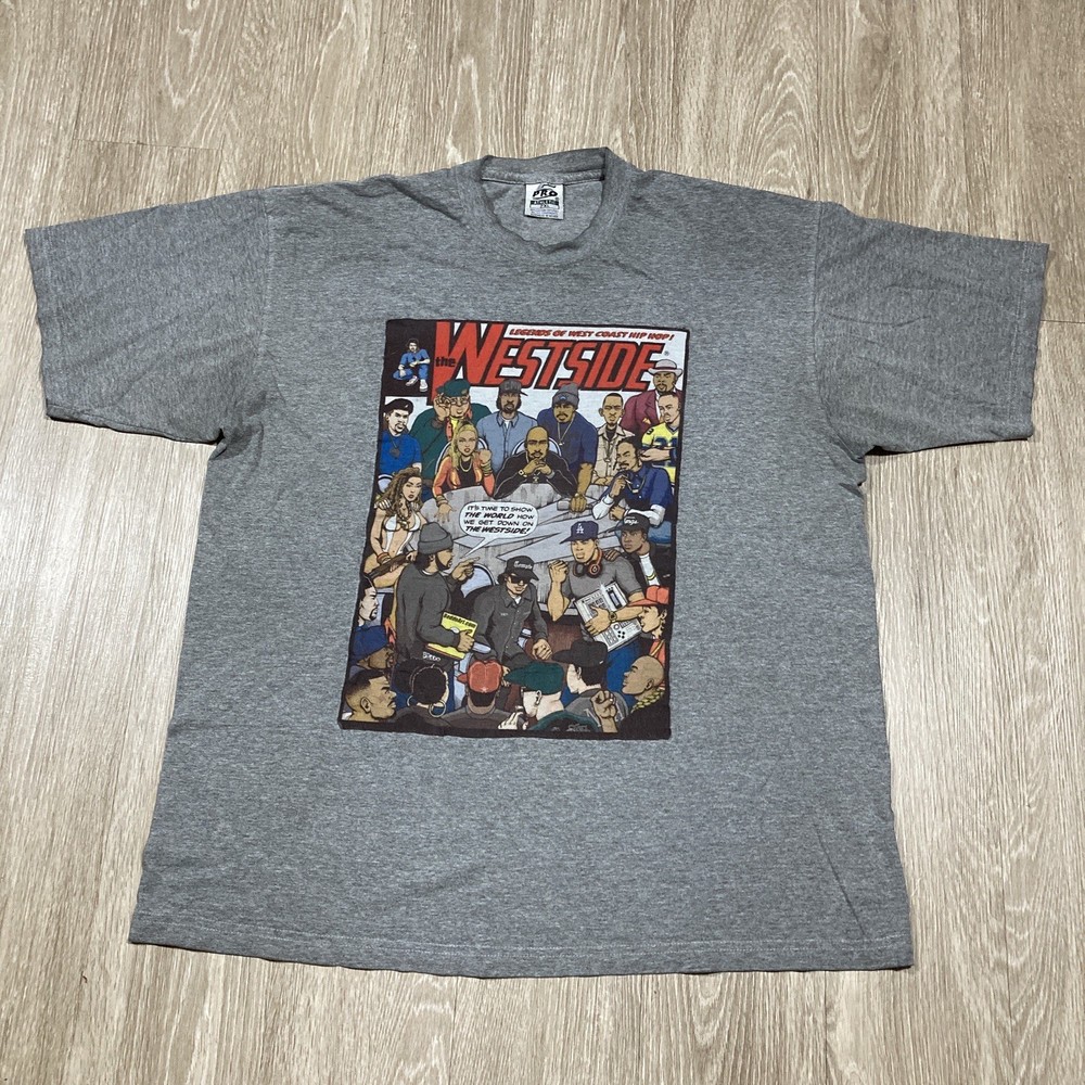 West Coast Shirt 2XL Rapper Rap Westside Legends LA Bay Area Legends Hip Hop Tee