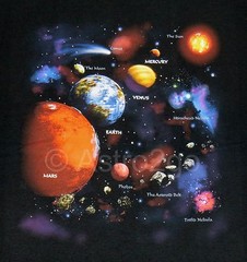 SOLAR SYSTEM PLANETS COMET NEBULA SPACE ASTRONOMY SCIENCE 2 sided T shirt S-3XL