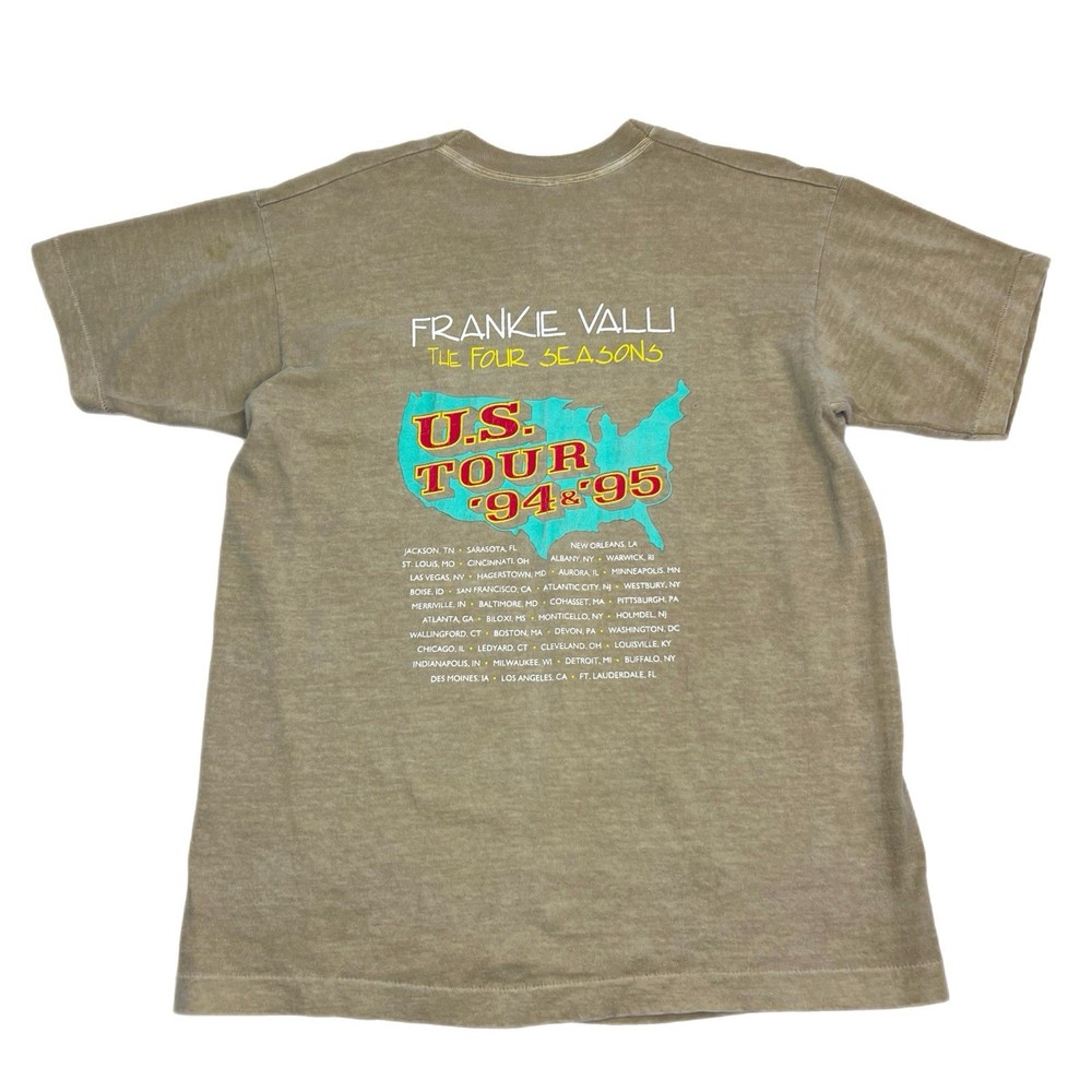 Vintage 1995 Frankie Vallie Four Seasons Band Tour T Shirt Excellent Size M