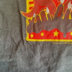 Vintage Ultraman Gaia T-Shirt XL 1998 Dark Heather Gray Tsuburaya Productions