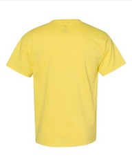 Hanes 5170 5XL EcoSmart Crewneck Short Sleeve Tee Pit to Pit 31″ Unisex Yellow