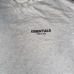 Fear of God Essentials Boxy T Shirt Mens Medium Light Oatmeal Short Sleeve
