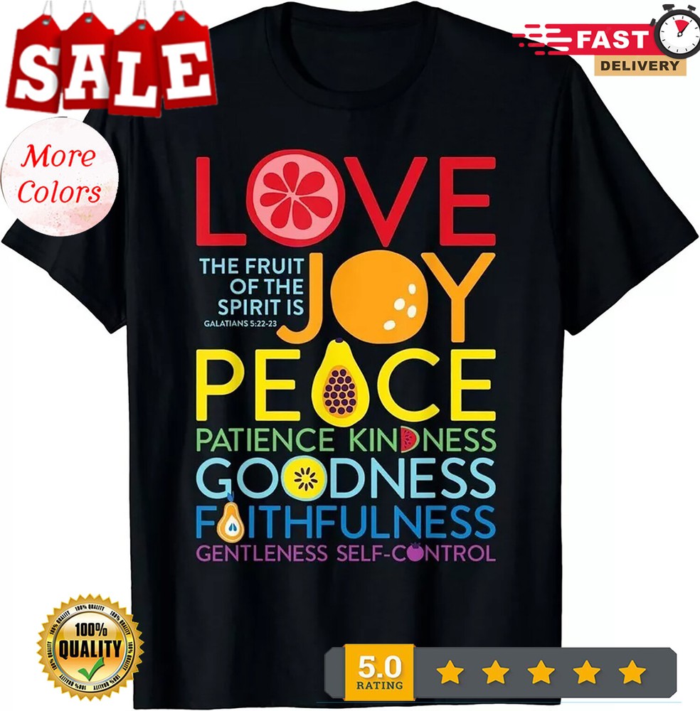 2025/NEW LIMITED Fruit Of The Spirit Galatians 5;22 Inspirational Christian T-Sh