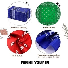FANNI YOUPIN 100% Cotton Fine thick Bandanas Fashion Scarf for Men Women Pais…