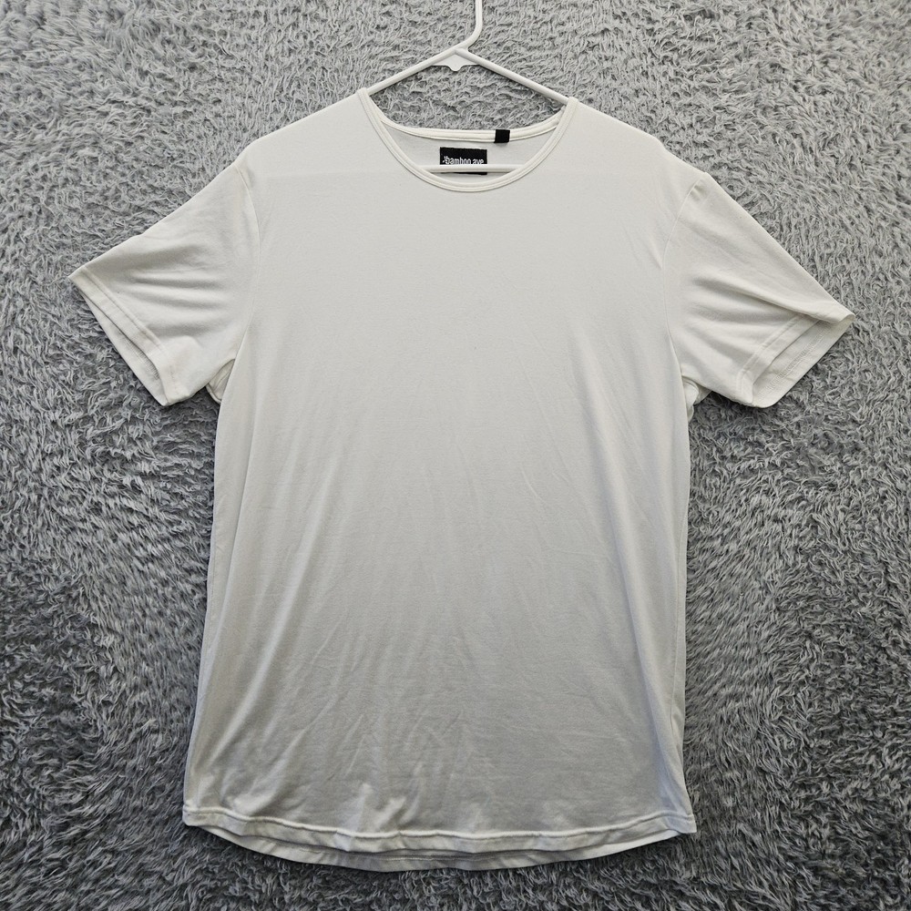Bamboo Ave. T Shirt Men XL Undershirt Curve Hem Baselayer Stretch White Perform