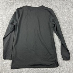 Cuts Henley Shirt Mens Large Black Long Sleeve Split-Hem PYCA Pro L1034 Top
