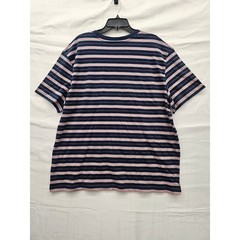 Goodfellow & Co Mens XL Navy Pink Striped Pocket T-Shirt Cotton Standard Fit