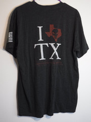 Chris Kyle Navy Seal Memorial Benefit Auction I Love Texas Black T Shirt Mens XL