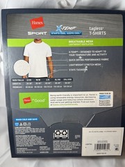 Hanes X-temp ~ Mens 4-Pack T-Shirts Crew Neck White Sport Mesh Breathable ~ XL