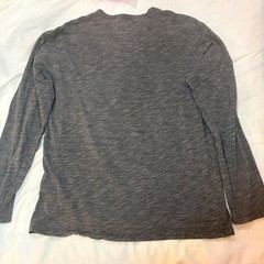 Bonobos Mens Slim Fit Henley Shirt Medium Charcoal Gray Slub Cotton Long Sleeve