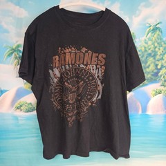 Ramones Classic Logo Black Band T-Shirt Tee Mens 2XL Grunge Punk Rock Oversize