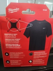 Milwaukee 603B-XL Hybrid Work Tee T-Shirt Black, Short Sleeve, L